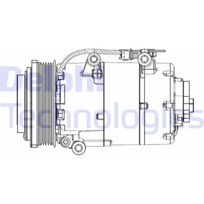 Delphi CS20358 Klimakompressor - VS16, PAG 46, Ford Kompatibel Delphi CS20358 Klimakompressor - VS16, PAG 46, Ford Kompatibel