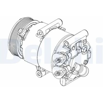 Delphi CS20324 Kompressor für Klimaanlage - VS16, PAG 46 Öl Delphi CS20324 Kompressor für Klimaanlage - VS16, PAG 46 Öl