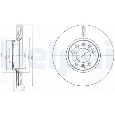 DELPHI BG4083C Disco freno ventilato - Disco dei freni DELPHI BG4083C Disco freno ventilato - Disco dei freni