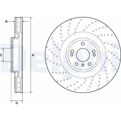 DELPHI BG9185C Ventilerad kolbana bromsring - Bromssystem DELPHI BG9185C Ventilerad kolbana bromsring - Bromssystem