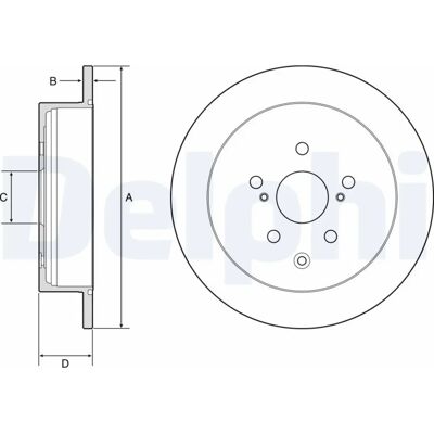DELPHI BG4919C Bremsscheibe - Voll, 5-Loch, 10mm, Beschichtet DELPHI BG4919C Bremsscheibe - Voll, 5-Loch, 10mm, Beschichtet