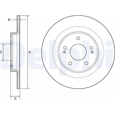 DELPHI BG4924C Bremsscheibe - 302mm, 10mm, Voll, 5 Löcher DELPHI BG4924C Bremsscheibe - 302mm, 10mm, Voll, 5 Löcher