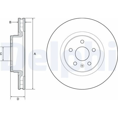 DELPHI BG9220C Bremsscheibe - Belüftet - 355mm DELPHI BG9220C Bremsscheibe - Belüftet - 355mm