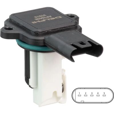 Delphi AF10446-12B1 Luftstrømsensor - Til BMW Køretøjer Delphi AF10446-12B1 Luftstrømsensor - Til BMW Køretøjer
