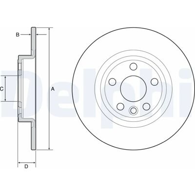 DELPHI BG4930C Bremsscheibe - 300mm, 10mm, Volltyp DELPHI BG4930C Bremsscheibe - 300mm, 10mm, Volltyp