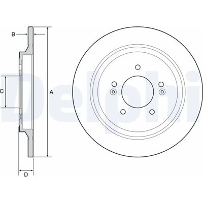 Delphi BG4932C Bremsscheibe - Voll, 302mm, für Hyundai & Kia Delphi BG4932C Bremsscheibe - Voll, 302mm, für Hyundai & Kia