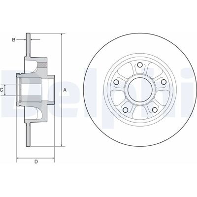 DELPHI BG9230RSC Bremsscheibe - Voll, 8mm, 260mm - Bremsen DELPHI BG9230RSC Bremsscheibe - Voll, 8mm, 260mm - Bremsen