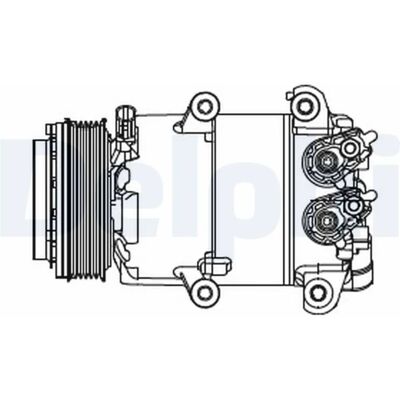 Delphi Ford Klimakompressor - Modell CS20466 - 108mm Riemenscheibe Delphi Ford Klimakompressor - Modell CS20466 - 108mm Riemenscheibe