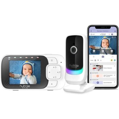Hubble Nursery Pal Essential 2.8" Baby Monitor - White Hubble Nursery Pal Essential 2.8" Baby Monitor - White
