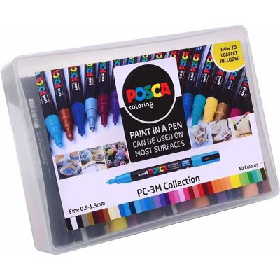 Posca PC-3M Fine Tip 40 Pen Collection - Marker Set Posca PC-3M Fine Tip 40 Pen Collection - Marker Set