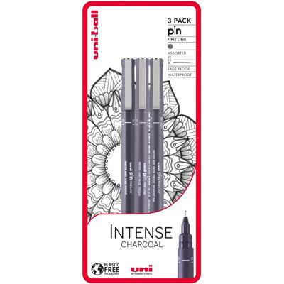 Uni-Ball Uni-Pin Intense Charcoal Fineliner Brush Drawing Pens - Drawing Pens Uni-Ball Uni-Pin Intense Charcoal Fineliner Brush Drawing Pens - Drawing Pens