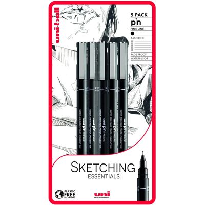 Uni-Ball PIN Drawing Pen - Black, Fine Tip, Water & Fade-Resistant - Artist-Grade Uni-Ball PIN Drawing Pen - Black, Fine Tip, Water & Fade-Resistant - Artist-Grade