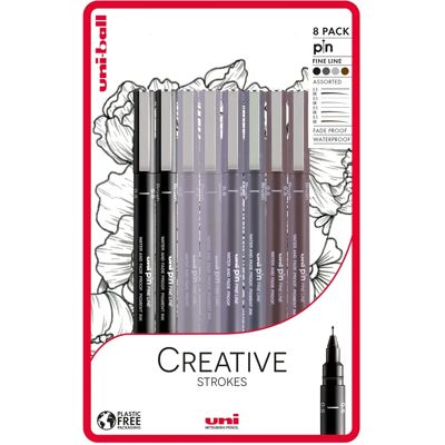 Uni-Ball Uni-Pin Creative Strokes Fineliner Brush Drawing Pens - Drawing Pens Uni-Ball Uni-Pin Creative Strokes Fineliner Brush Drawing Pens - Drawing Pens