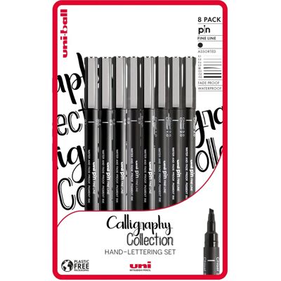 Uni-Ball Uni-Pin Calligraphy Collection Fineliner And Chisel-Tip Calligraphy Pens Black - Calligraphy pens Uni-Ball Uni-Pin Calligraphy Collection Fineliner And Chisel-Tip Calligraphy Pens Black - Calligraphy pens