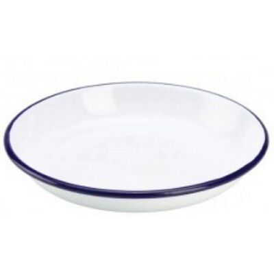 Falcon 24cm White Enamel Rice Pasta Plate - Plate Enamel 45624 Falcon 24cm White Enamel Rice Pasta Plate - Plate Enamel 45624
