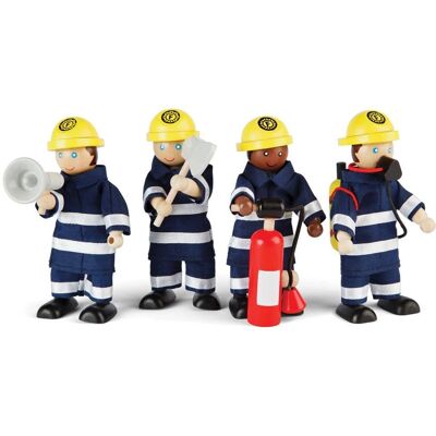 Tidlo Firefighters Set - Toy Firefighter Figures for Kids Tidlo Firefighters Set - Toy Firefighter Figures for Kids