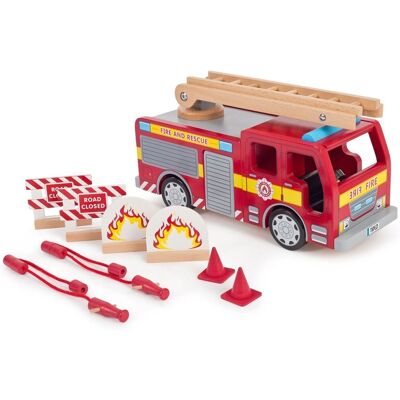Tidlo Fire Engine Toy - Red - Develops Coordination Tidlo Fire Engine Toy - Red - Develops Coordination