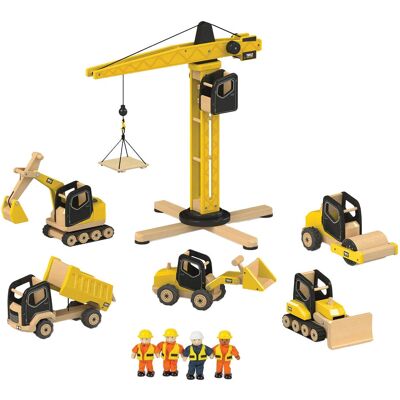 Tidlo Digger Toy - Yellow - Durable Wooden Construction Tidlo Digger Toy - Yellow - Durable Wooden Construction