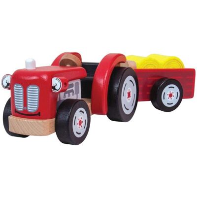 Tidlo Boerderij Tractor met Trailer - Houten Speelgoed Tidlo Boerderij Tractor met Trailer - Houten Speelgoed