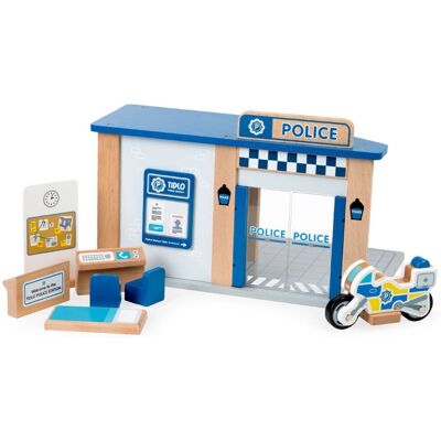 Tidlo Police Station Playset - Police Station Toy for Creative Play Tidlo Police Station Playset - Police Station Toy for Creative Play