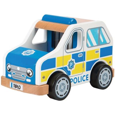Tidlo Polizeiauto Spielzeug - Holz, Mehrfarbig Tidlo Polizeiauto Spielzeug - Holz, Mehrfarbig