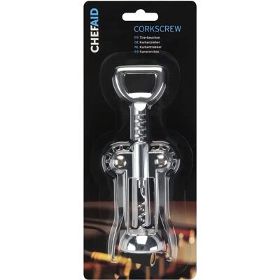 Chef Aid Corkscrew ailé en chrome - Tire-bouchon Chef Aid Corkscrew ailé en chrome - Tire-bouchon