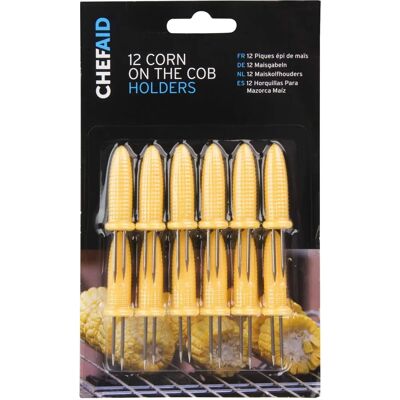 Chef Aid Corn Forks - Stainless Steel, Yellow - Kitchen Utensil Chef Aid Corn Forks - Stainless Steel, Yellow - Kitchen Utensil