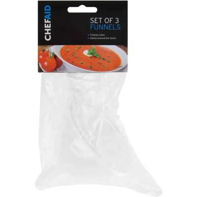 Chef Aid 3 Funnels Set - Kitchen Tools Chef Aid 3 Funnels Set - Kitchen Tools