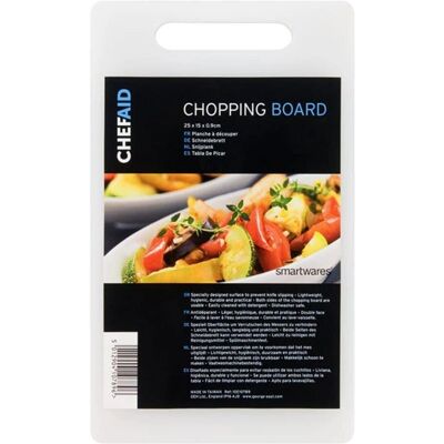 Chef Aid Polypropyleen Snijplank - Dubbelzijdig, Antislip, 25x15cm Chef Aid Polypropyleen Snijplank - Dubbelzijdig, Antislip, 25x15cm