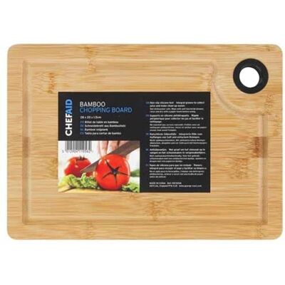 Planche en bambou Chef Aid 28x10x1,5cm - Planche à découper Planche en bambou Chef Aid 28x10x1,5cm - Planche à découper