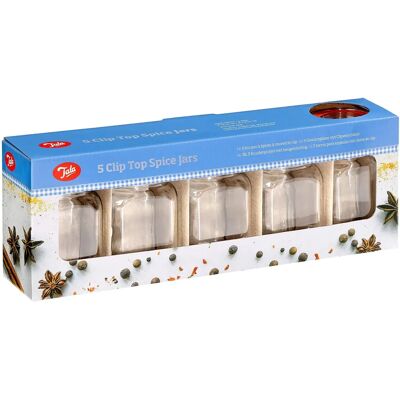 Tala Clear Glass Airtight Spice Jar Set - Kitchen Storage Tala Clear Glass Airtight Spice Jar Set - Kitchen Storage