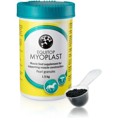 Boehringer Ingelheim Equitop Myoplast - Supplément musculaire - 1,5kg - Publicité Boehringer Ingelheim Equitop Myoplast - Supplément musculaire - 1,5kg - Publicité