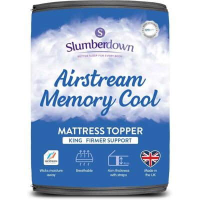 Slumberdown King Airstream Memory Cool Mattress Topper - Mattress Topper Slumberdown King Airstream Memory Cool Mattress Topper - Mattress Topper