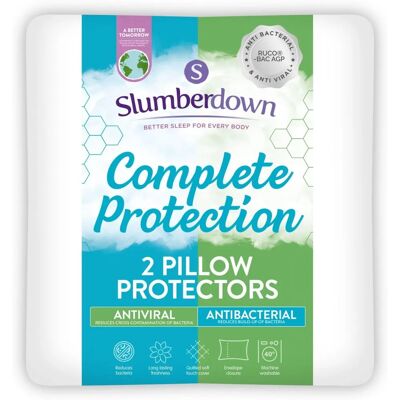 Slumberdown White Antiviral Pillow Protectors - Pillow Protectors Slumberdown White Antiviral Pillow Protectors - Pillow Protectors
