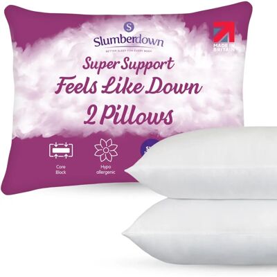 Slumberdown 2 Pack Super Support Side Sleeper Pillow - Pillow Slumberdown 2 Pack Super Support Side Sleeper Pillow - Pillow