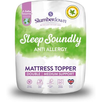 Slumberdown Sleep Soundly Anti Allergy Double Mattress Topper Slumberdown Sleep Soundly Anti Allergy Double Mattress Topper