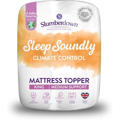 Slumberdown Sleep Soundly Rebound Mattress Topper - King - Climate Control - Mattress Topper Slumberdown Sleep Soundly Rebound Mattress Topper - King - Climate Control - Mattress Topper