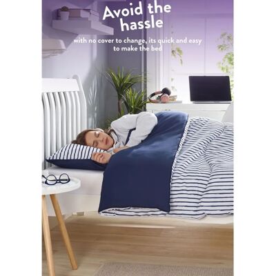 Slumberdown Navy Stripe 10.5 Tog Duvet - Bed Type: SINGLE Slumberdown Navy Stripe 10.5 Tog Duvet - Bed Type: SINGLE