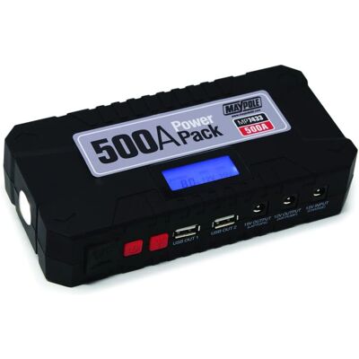 Maypole Mp7433 Lithium Ion Car Jump Starter - 500A Portable Power Pack - Car Battery Boost Maypole Mp7433 Lithium Ion Car Jump Starter - 500A Portable Power Pack - Car Battery Boost
