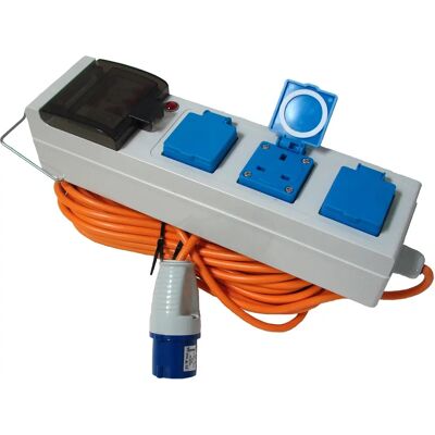 Maypole Power Hook Up Lead - 230V, 10A, 3 Socket, 15m Cable - Caravan Maypole Power Hook Up Lead - 230V, 10A, 3 Socket, 15m Cable - Caravan