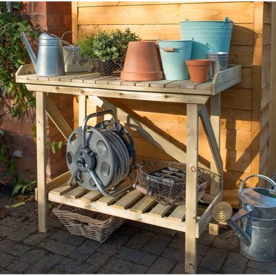 Forest Garden Potting Bench - 3ft 6in Long - Potting Bench Forest Garden Potting Bench - 3ft 6in Long - Potting Bench