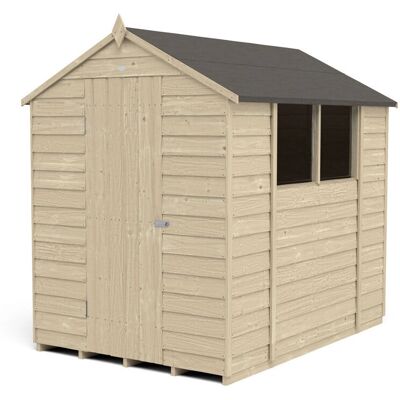 Forest Garden 7x5 Forest 4Life Pressure Treated Apex Wooden Shed - Brown Grey Forest Garden 7x5 Forest 4Life Pressure Treated Apex Wooden Shed - Brown Grey