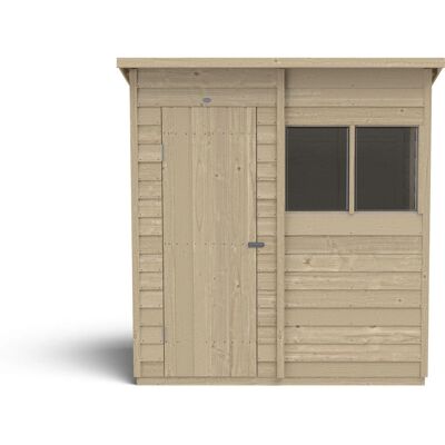 Forest Garden 6x4 Overlap Pent Wooden Shed - Pressure Treated - Delivery Forest Garden 6x4 Overlap Pent Wooden Shed - Pressure Treated - Delivery