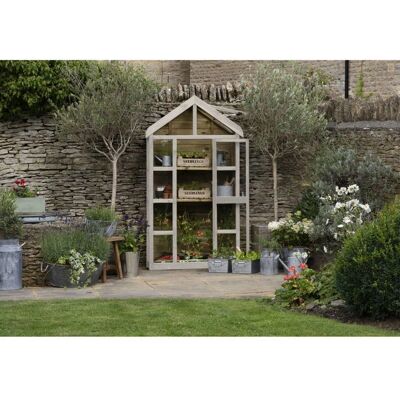 Forest Garden 3'9 x 1'6 Tall Wall Lean to Greenhouse - Auto Vent Forest Garden 3'9 x 1'6 Tall Wall Lean to Greenhouse - Auto Vent