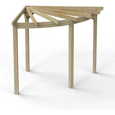 Forest Garden 9' x 9' Radial Wooden Garden Pergola - Pressure Treated Forest Garden 9' x 9' Radial Wooden Garden Pergola - Pressure Treated