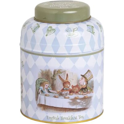 English Teas Alice in Wonderland Round Tea Caddy - Tea Gift English Teas Alice in Wonderland Round Tea Caddy - Tea Gift