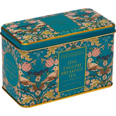 English Teas Song Thrush Teal Tea Caddy - English Breakfast Tea Bags English Teas Song Thrush Teal Tea Caddy - English Breakfast Tea Bags