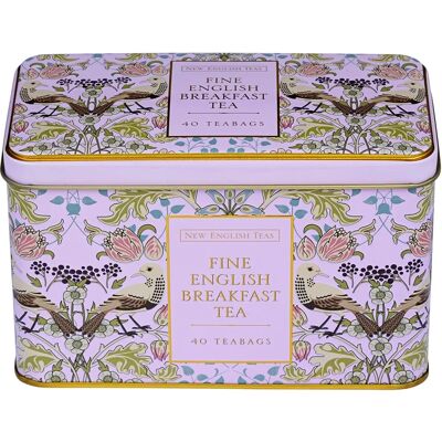 English Teas Song Thrush Pink Tea Caddy - Tea Type English Teas Song Thrush Pink Tea Caddy - Tea Type