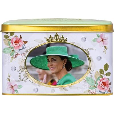 Boîte de thé Catherine, Princesse de Galles - Design floral, Photos officielles, 40 sachets - Publicité Boîte de thé Catherine, Princesse de Galles - Design floral, Photos officielles, 40 sachets - Publicité