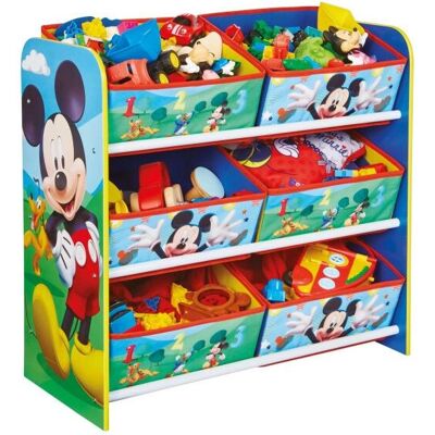 Worlds Apart Mickey Mouse Magazyn na Zabawki - Półki z 6 Pojemnikami Worlds Apart Mickey Mouse Magazyn na Zabawki - Półki z 6 Pojemnikami